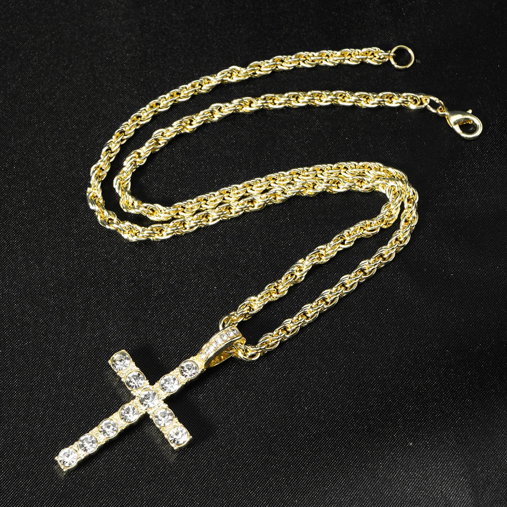 Sparkling Cross Pendant Necklace
