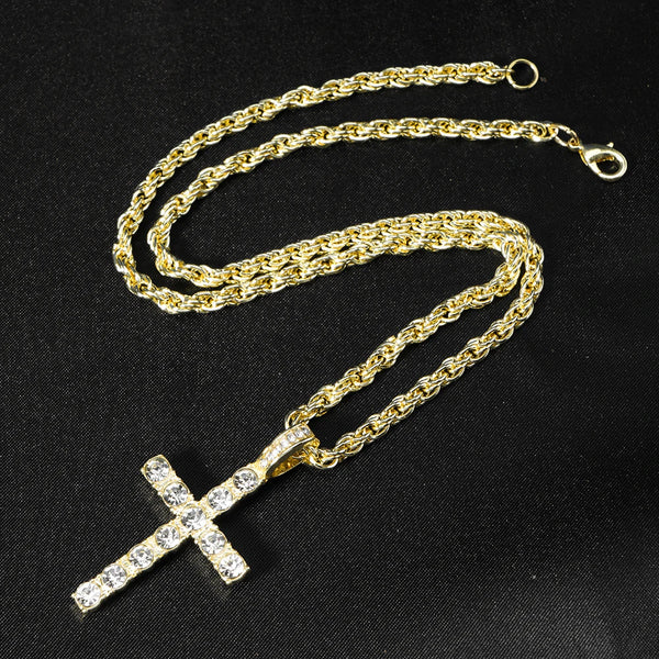 Sparkling Cross Pendant Necklace
